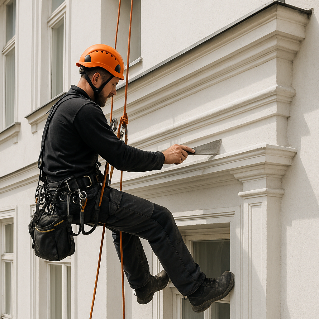 Sanierung Gesims durch Industriekletterer